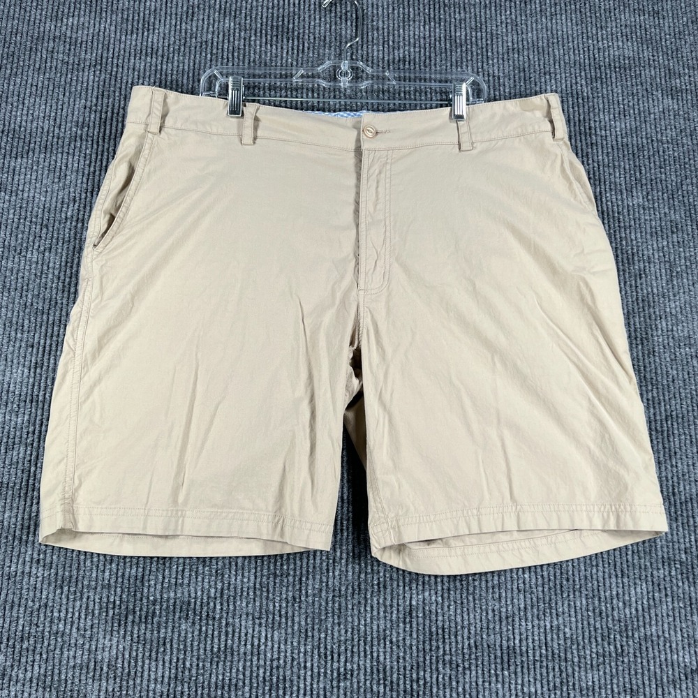 Tasc Performance Shorts Mens Size 42 Beige Chino Bamboo Blend‎ Casual Golf